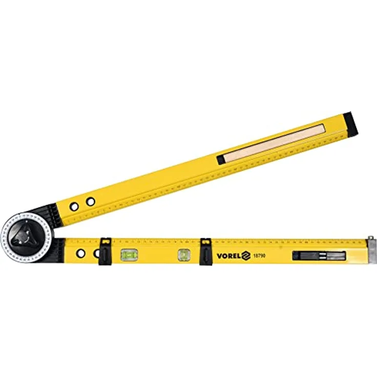 Yato Winkelmesser 3-in-1, Bauwinkel mit Wasserwaage und Zirkel-Funktion, aus hochwertigem Aluminium, Messbereich 0-270 Grad