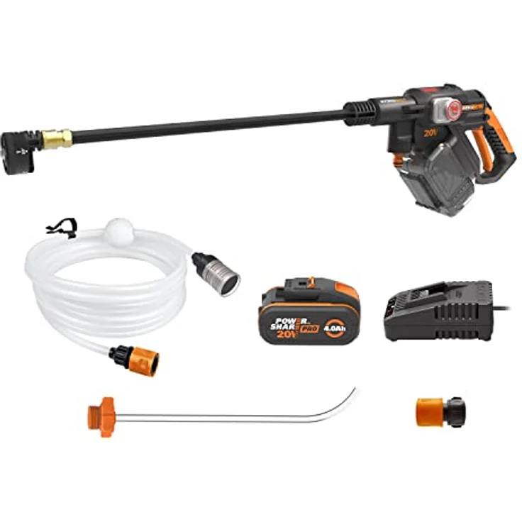 Worx Hochdruckreiniger WG633E (Akkubetrieb, 220 l/h Fließrate, 56 bar) – Bild 1