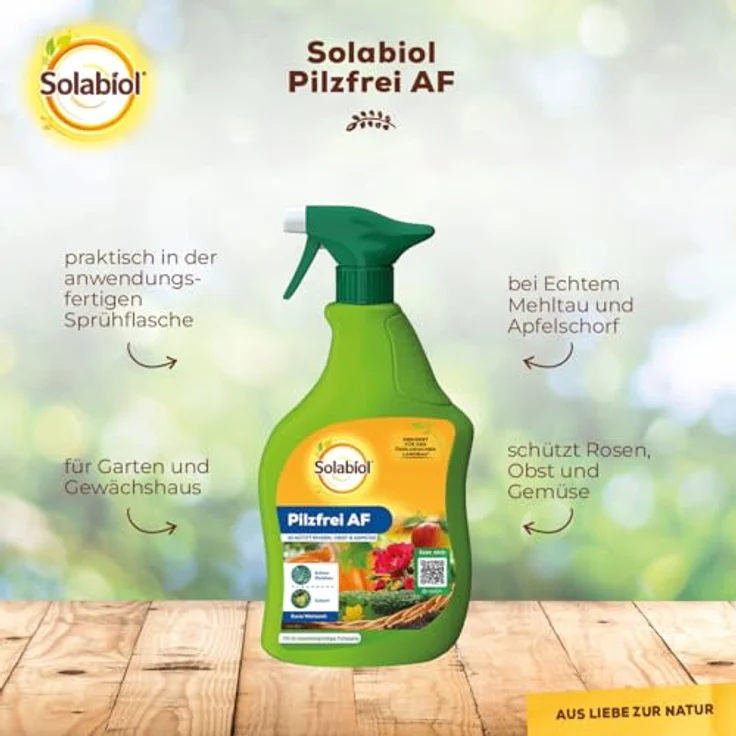 Solabiol Pilzfrei AF, biologisches Pilzmittel gegen Echten Mehltau, 750 ml Pumpsprüher, für Rosen, Obst- und Gemüsearten – Bild 2