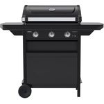 Campingaz Compact 3 L Gasgrill, kompakter BBQ Gas-Grillwagen mit 3-Brennern aus alumiertem Stahl, Deckel mit Thermometer, Fettauffangbehälter und 2 abklappbaren Seitenablagen, 7.5 kW Leistung