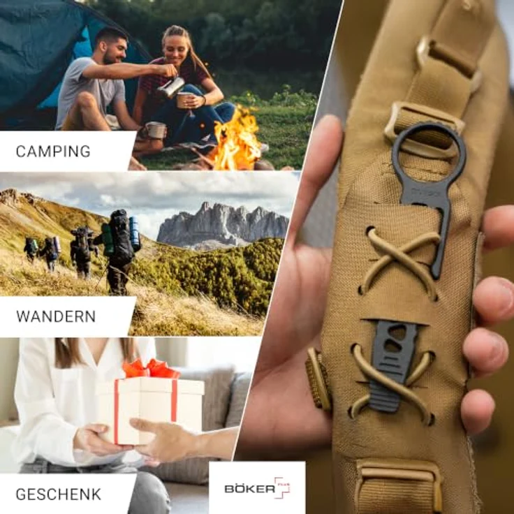 BÖKER PLUS® Tango Bar Mini, EDC Hebel-Werkzeug aus D2 Stahl mit Clip, Multi-Purpose Keychain mit Schraubendreher und Flaschenöffner, schwarz – Bild 2