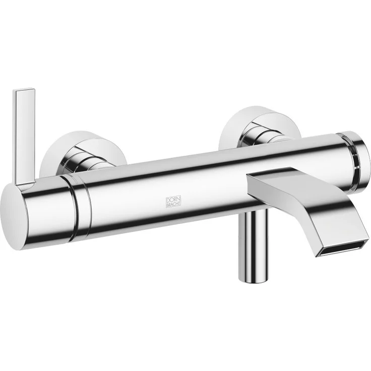 Dornbracht Wannen-Dreiloch-Einhandbatterie IMO, Wannenrandmontage mit Schwallauslauf, 19,2 l/min, Dark Chrome