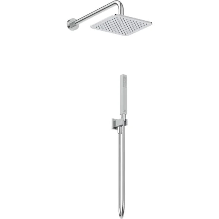 Ideal Standard Brausehalter Idealrain Atelier, eckig mit Anschluss G 1/2, verchromt, langlebig und pflegeleicht – Bild 4