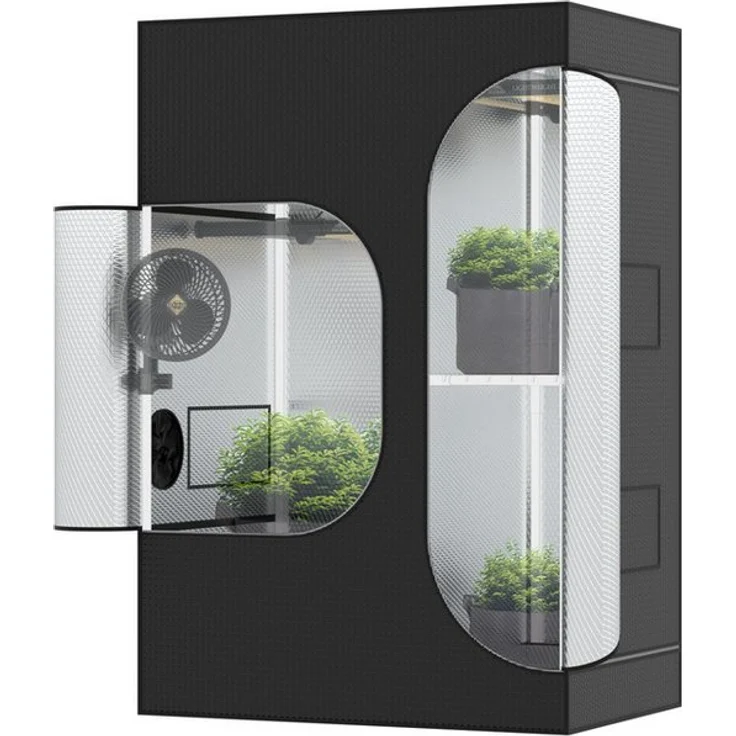 THE HOOKAH Deluxe D600 Grow Box Growzelt - 2-in-1 Modell, 150x120x200 cm, weiß – Bild 1
