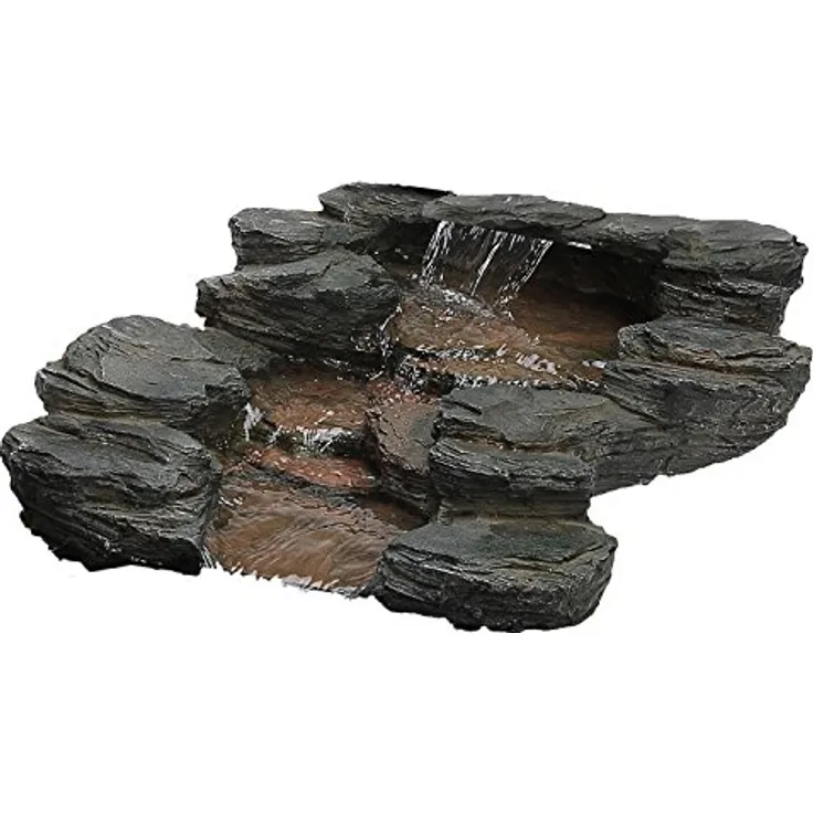 Köhko Bachlauf Elbe-Mündung Wasserfall Verlängerung 140012, Kunststein-Design, L65 x B52 x H16 cm
