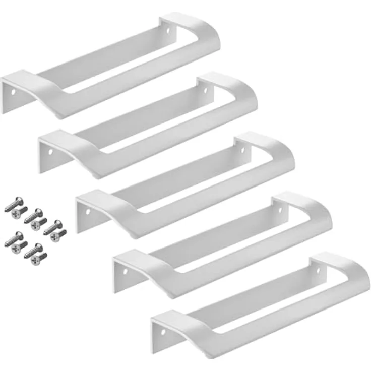 SO-TECH Möbelgriff LYS, 160 mm in weiß matt, 5er Set für Schränke und Schubladen