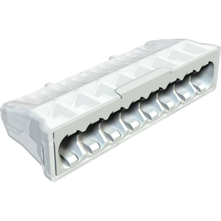 OBO Bettermann 2054523 61 825 LGR Steckklemme, flexible, schraubenlose Verbindung für 8 Polige eindrähtige Leiter, lichtgrau RAL 7035