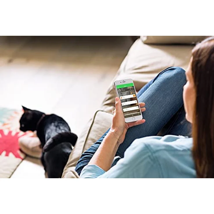 Schneider Electric Smart Home Temperatur- und Luftfeuchtigkeitssensor zur Heizungssteuerung, Standalone oder mit App Funktion, austauschbare Batterie, CCT593012 – Bild 5