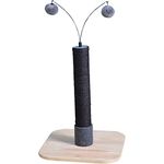 D&D Home, Kratzbaum Pipa, 38 x 38 x 49 cm, Schwarz, eleganter Kratzpfosten, mit Innenstoff, massiver Birke, Spielzeug und Ersatzteil, niederländisches Design, Sisal 6 mm dick