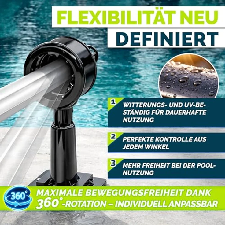 tillvex Pool Aufroller Premium, Ausziehbar von 1,05-6,15 m, inkl. Thermometer & 8 Befestigungsbänder, witterungsbeständig, mobile Aufrollvorrichtung für Solarplane – Bild 5