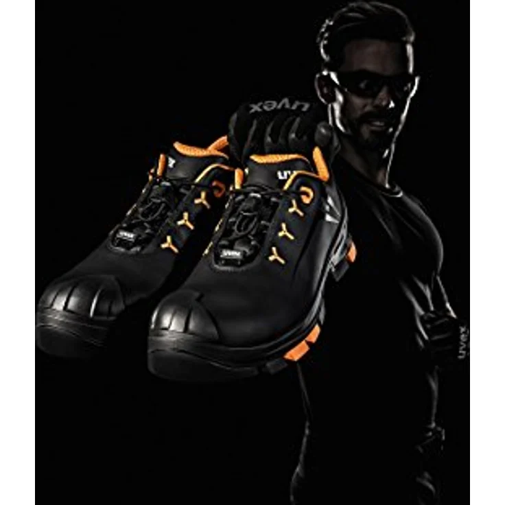 Uvex 2 Vibram S3 HI HRO SRC 65222, Schutzschuhe aus wasserabweisendem Narbenleder mit durchtrittsicherer Zwischensohle, Größe 52 EU – Bild 2