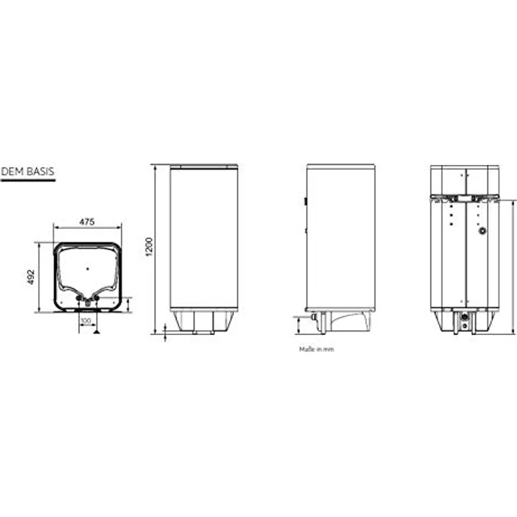 AEG Wandspeicher DEM 120 Basis, Warmwasserboiler 120 Liter, stufenlose Temperaturwahl, Schnellaufheiztaste, VDE geprüft, 230 V mit Stecker – Bild 4