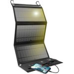SBS Tragbares Solarpanel, Solarladegerät (21 W) für Outdoor-Aktivitäten, ideal zum Wandern und Campen