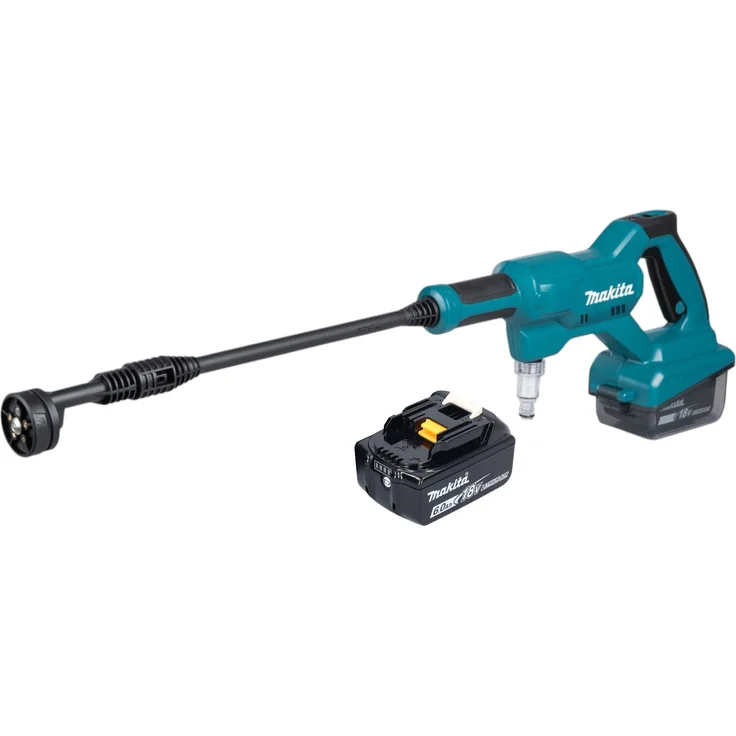 Makita DHW 180 G1 Akku Druckreiniger, 18 V, 24 bar, 6,0 Ah Akku, mobil, spritzwassergeschützt
