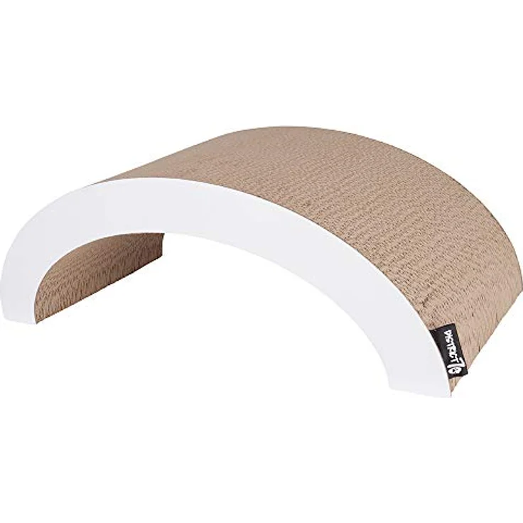District 70-4725 - Arch Kratzmöbel - Kratzbett aus Wellpappe - Größe S (60 x 28 x 20 cm), weiß – Bild 1