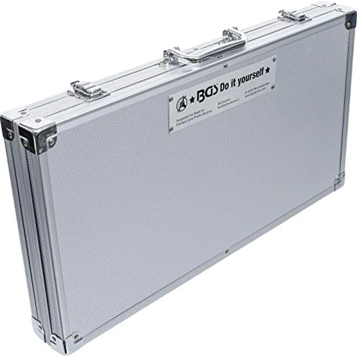 BGS TECHNIC Leerkoffer für Ratschenring-Maulschlüssel-Satz (Art. 30009), Aluminium mit verstärkten Kanten, 1.442 kg – Bild 2