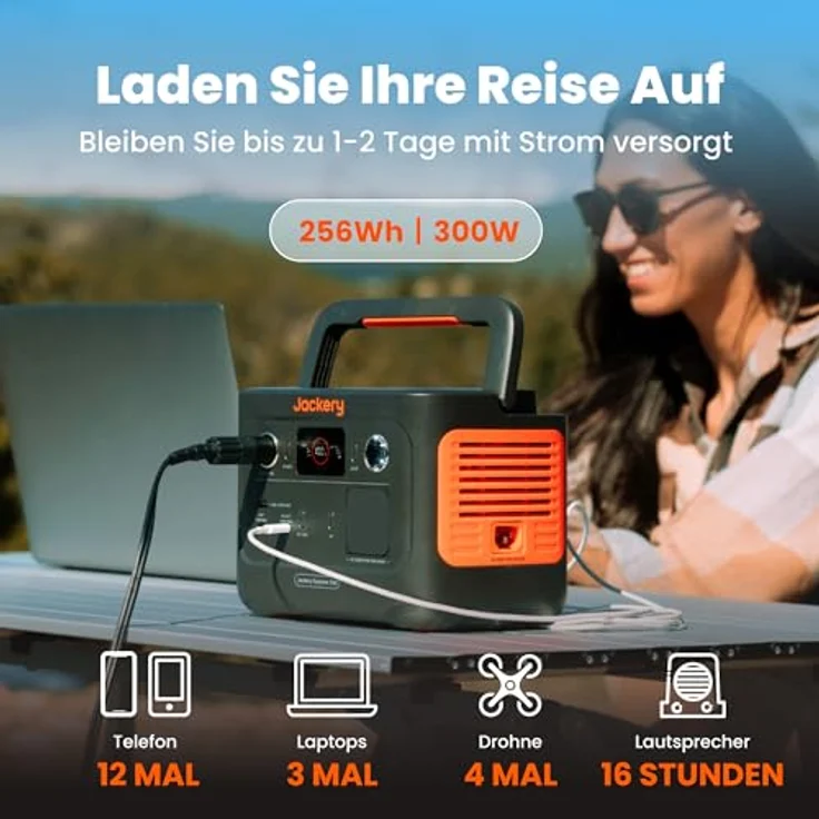 Jackery Explorer 240, Power Station mit 256 Wh, 3.60 kg, Bluetooth & WiFi, mobiler Stromspeicher – Bild 4