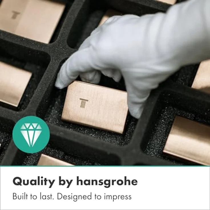 Hansgrohe Finoris, Badarmatur in gebürstetem Bronze für Duschinstallation mit integrierter Sicherheitskombination und Temperaturbegrenzer – Bild 8
