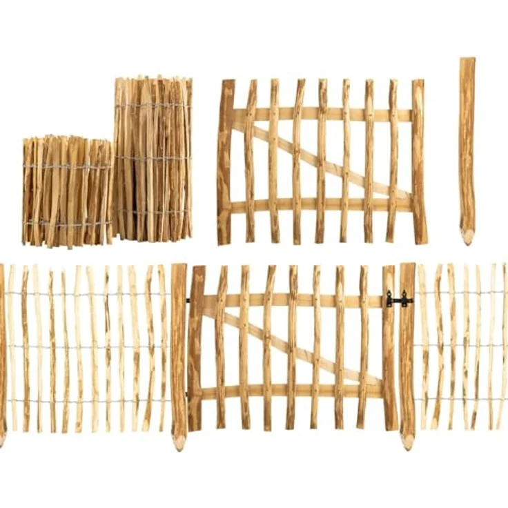 BooGardi Gartentor Staketentor imprägniert, 50cm x 100cm, Lattenabstand 7-9cm, Holztor Gartenzaun, braun – Bild 9