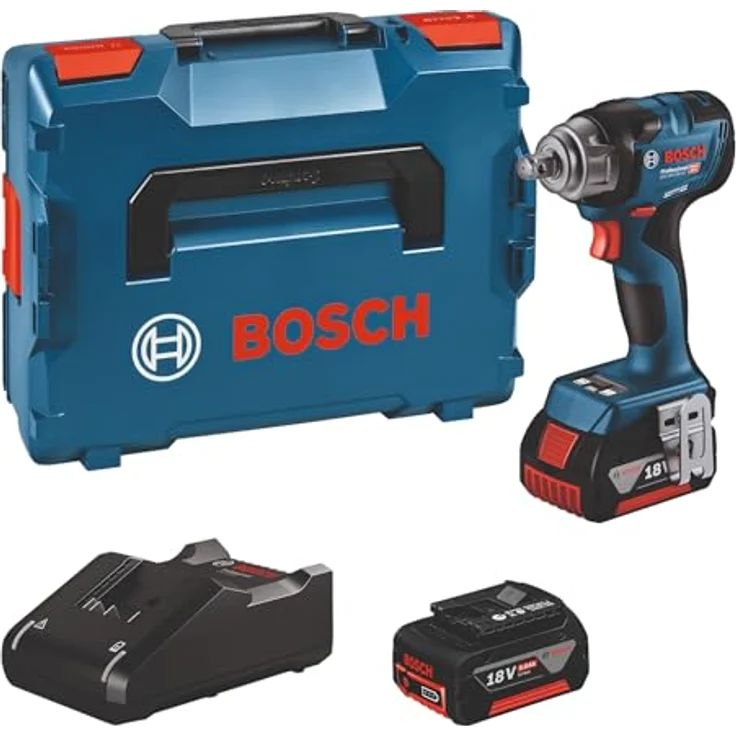 Bosch Professional 18V System Akku Drehschlagschrauber GDS 18V-330 HC, 330 Nm Anziehmoment, 560 Nm Losbrechmoment, inkl. 2x 5.0Ah, Schnellladegerät GAL 18V-40, L-BOXX – Bild 1