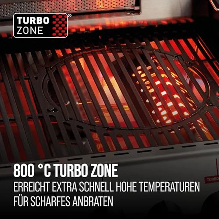 Enders Monroe Pro 4 SIKR Turbo, Gasgrill mit 4 Brennern, Hochleistungshitzezone, Rückwandbrenner und gusseisernem Grillrost – Bild 3