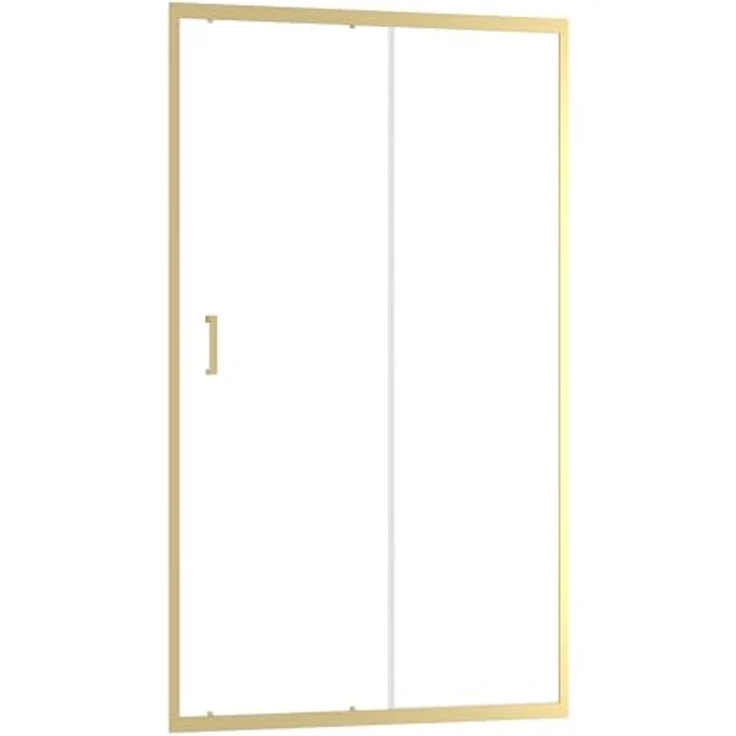 Marwell Walk-in-Dusche Golden Stage, Einscheibensicherheitsglas, Schiebetür mit Öffnungsbreite 49 cm, goldene Aluminiumprofile – Bild 6