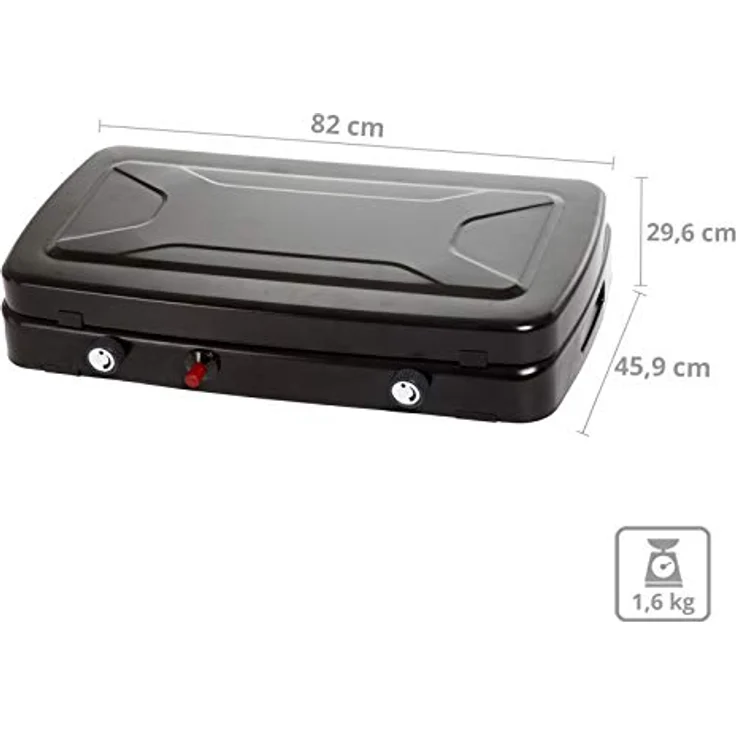 Brunner Phoenix 50, Gaskocher mit 2 regelbaren Brennern, abnehmbarem Rost und 2,4 kW Brennleistung, kompakt und leicht zu transportieren – Bild 2