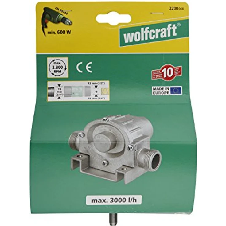 Wolfcraft 2200000 Bohrmaschinen Pumpe, grau Bohrmaschinenpumpe – Bild 6