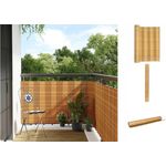 vidaXL Gartentor Balkon-Sichtschutz Hellbraun 500x80 cm Polyrattan, Wasserfest, UV-beständig, Rattan-Optik