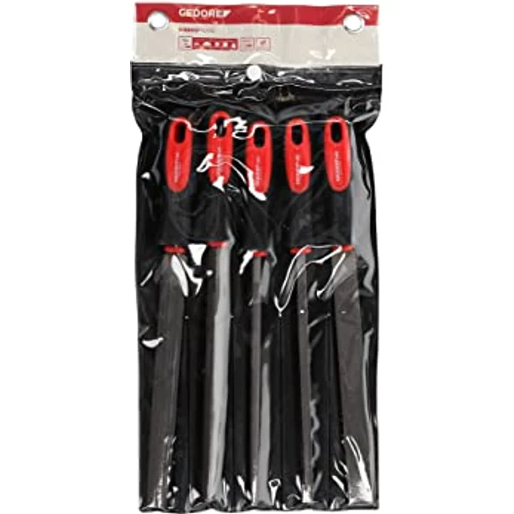 GEDORE red Feilensatz, 5-teilig, Spezialstahl, Inkl. Kunststofftasche, 2-Komponenten-Griff, Rot-Schwarz – Bild 6