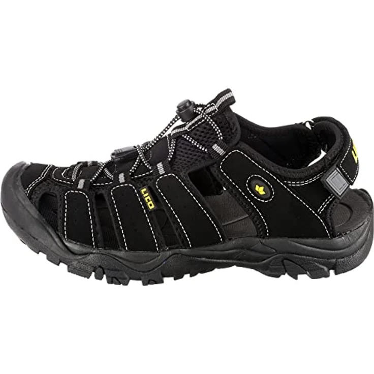 Lico Miami Herren Sandalen, Schwarz, Sicherheitssandalen mit Schnellschnürsystem und Klettverschluss, Größe 43 – Bild 3