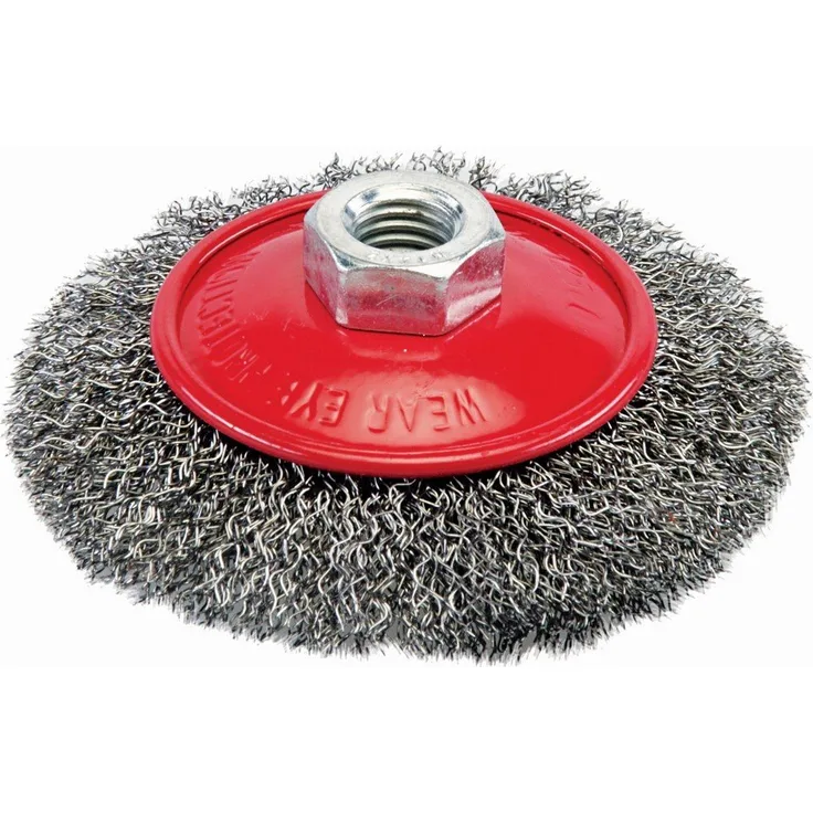 Silverline Drahtbürste, Drahtbürste aus gewelltem Stahldraht mit 0,3 mm Durchmesser