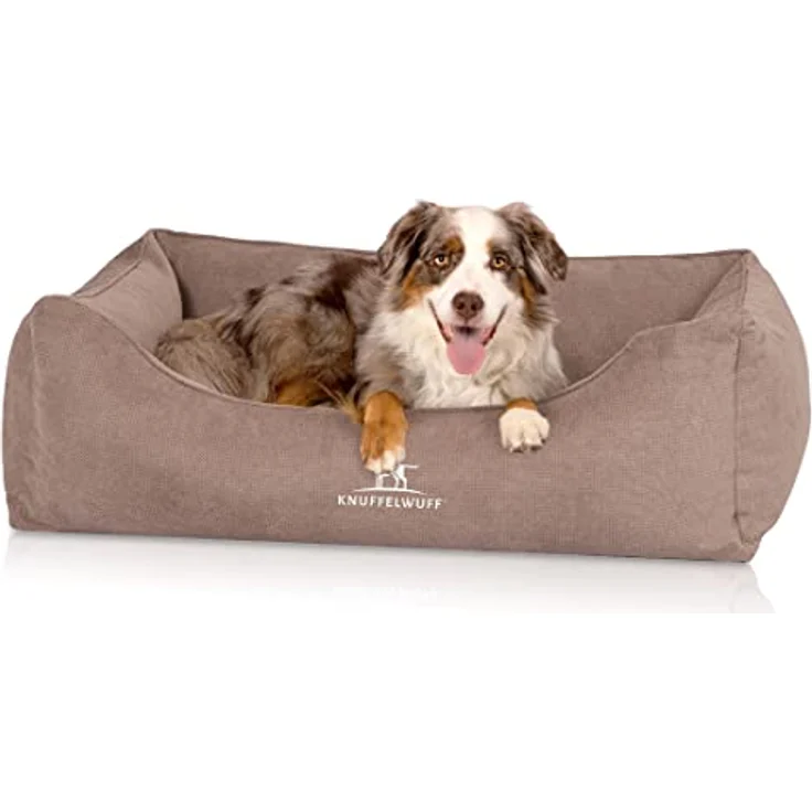 Knuffelwuff orthopädisches Hundebett Baltimore XL 100 x 70cm Beige - Hundekissen für große, mittelgroße und kleine Hunde - Waschbar – Bild 1