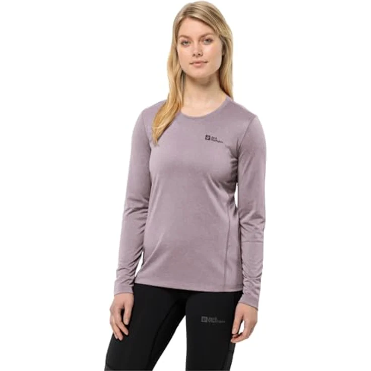 Jack Wolfskin Sky Thermal L/S W, Damen Langarmshirt mit aktivem Feuchtigkeitsmanagement, Violett, (XXL) – Bild 1