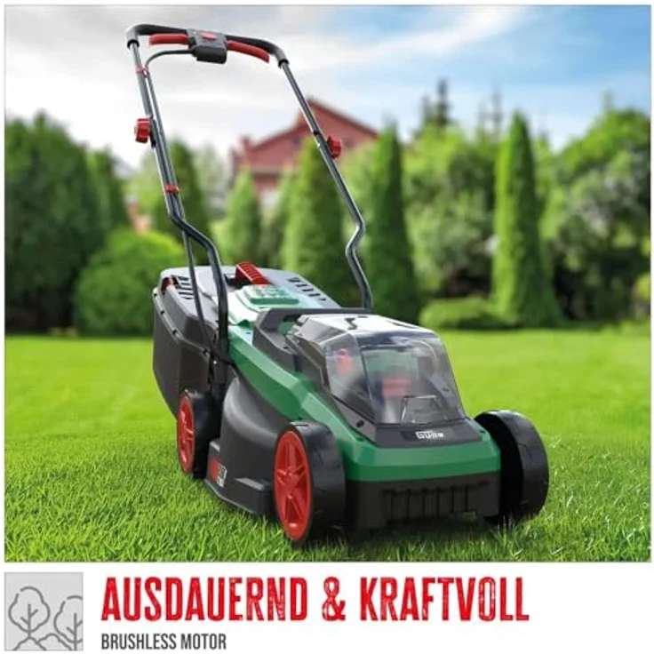 GUEDEAKTIVBANK Akku Rasenmäher 320/20-4, Brushless Motor, 3-fache Höhenverstellung, 30 l Grasfangbox – Bild 2
