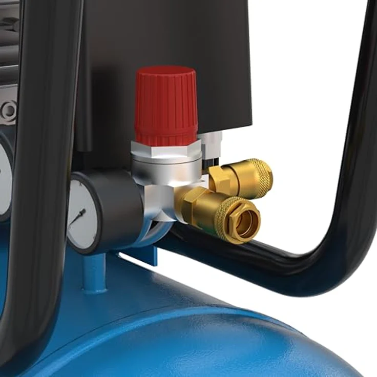 Güde Profi Kompressor 580/10/100 H 400V 100l 10bar 3000W 580l 2 Zylinder, luftstarker Kompressor mit 480 l/min Ansaugleistung, 8-10 bar Druckbereich, blau – Bild 7