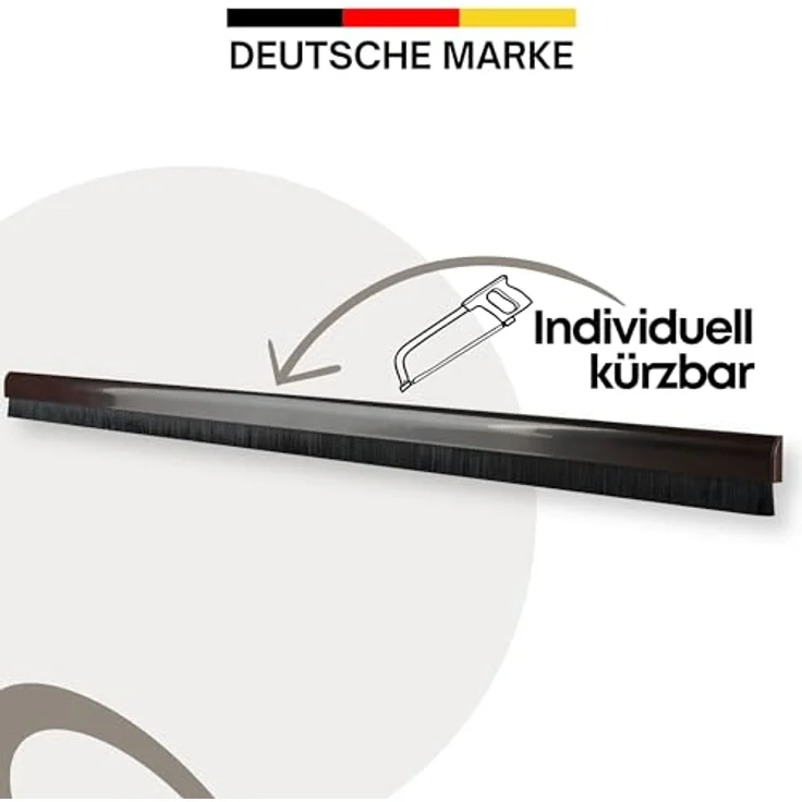 Türleiste mit Bürste braun, Aluminium – Bild 7
