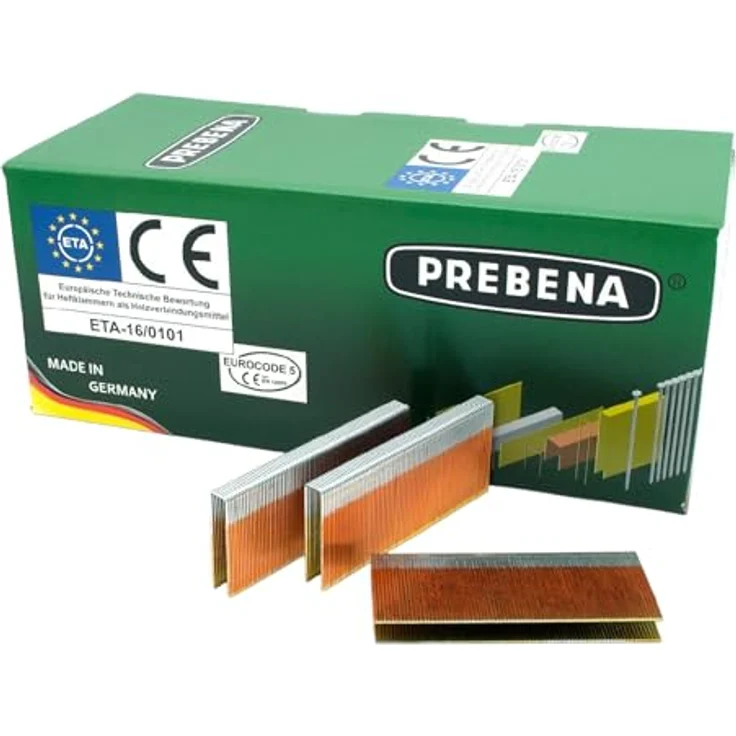 Prebena Z50CSVHA-ETA Heftklammern-Set, 9500 Stück, 50 mm, stark verzinkter Stahl, für Nagler & Tacker – Bild 1