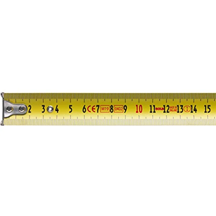 SOLA Bandmaß - PRO-TM - 3m - 19mm - robustes Profi-Rollbandmaß mit Gürtelclip - Stahlband, gelb lackiert mit mm Skala - Genauigkeitsklasse I - Rollmeter mit beweglichem Endhaken - Länge 3m-19mm – Bild 6