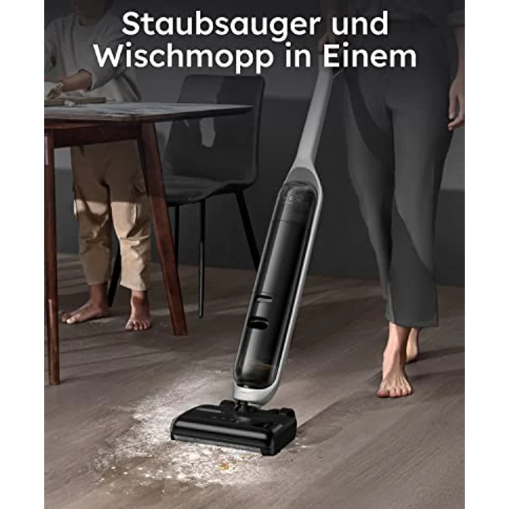 eufy MACH V1, Kabelloser All-in-One Stabstaubsauger mit Always-Clean Mop, 3-fache Selbstreinigung, Eco-Clean Ozon, Tesla Valve Mixing, Smart und leicht für einfaches Putzen – Bild 2