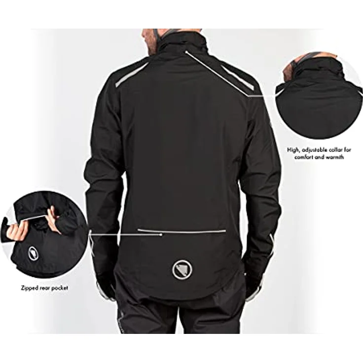 Endura Hummvee Herren Velojacke, wasserdicht und atmungsaktiv, Gelb, Größe L – Bild 5
