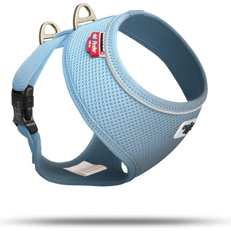 Curli Hunde-Geschirr Basic Geschirr Air-Mesh skyblue – Bild 1