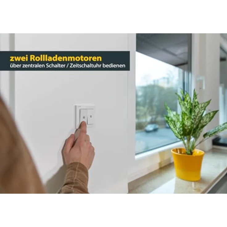 Schellenberg 24201 Rolladen Trennrelais, zentral für die gleichzeitige Steuerung von 2 Rollladenmotoren, max. 6 A, Unterputzmontage – Bild 3