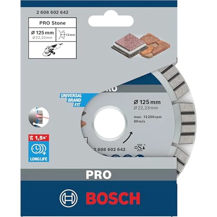 Bosch Professional Diamanttrennscheibe (für extrem hartes Gestein, Ø: 125 mm, Zubehör für Winkelschleifer) – Bild 2