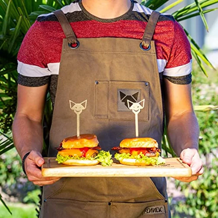 FENNEK BBQ Textil-Schürze  - gewachste Baumwolle – Bild 6