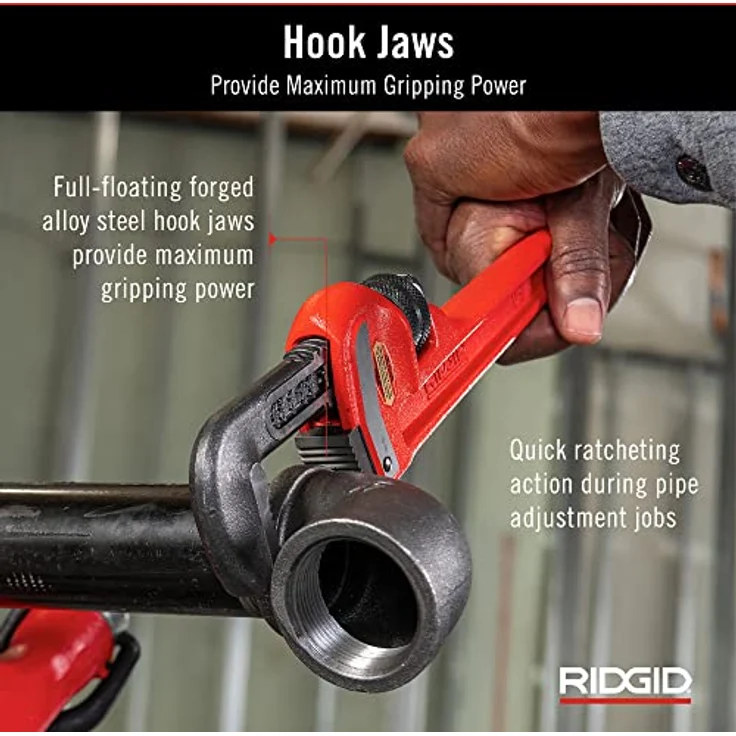 RIDGID 31020 Modell 14'' gerade Rohrzange für schwere Beanspruchung, 14'' Sanitär-Schraubenschlüssel – Bild 5