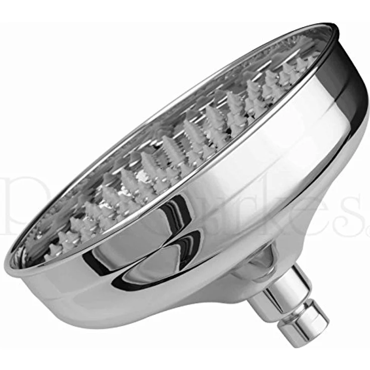 PaulGurkes Duscharmatur PGSETRETRO1OA, Duschgarnitur aus massivem Messing mit verchromter Kopfbrause Ø 20 cm und Handbrause mit Keramikgriff, stufenlos verstellbar, 150 cm Brauseschlauch – Bild 6