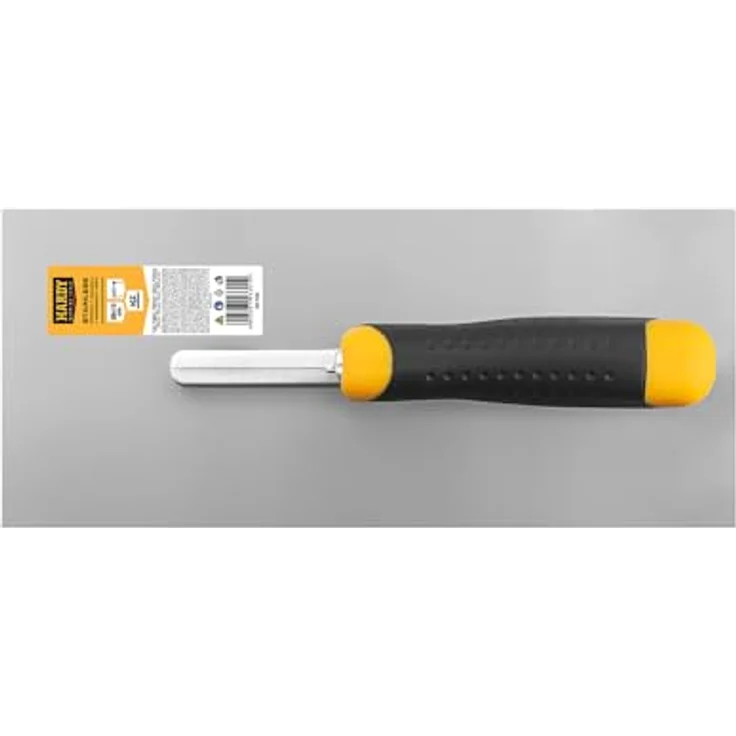 HARDY WORKING TOOLS Glättkelle 12 x 28 cm, rostfreie Edelstahl Putzkelle für Gips und Spachtelmasse mit ergonomischem 2K-Griff – Bild 4
