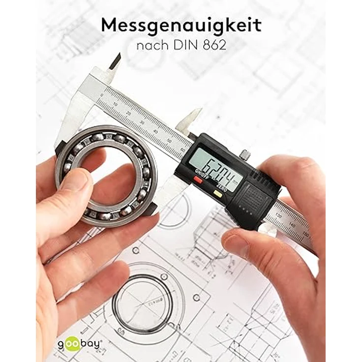 Fixpoint digitale Schieblehre - Messschieber mit LCD-Display extra lang bis 300mm – Bild 8