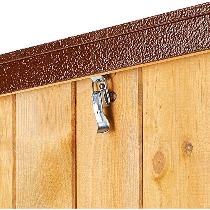 Ferplast Hundehütte große Hunde BAITA 80 aus FSC-Holz, Hundehaus Outdoor Wetterfest, Isolierende Kunststofffüße, Tür mit Bissschutzkante aus Aluminium, 96 x 65 x h 66 cm. – Bild 5